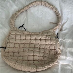 Elegant Cream Quilted Women's Bag